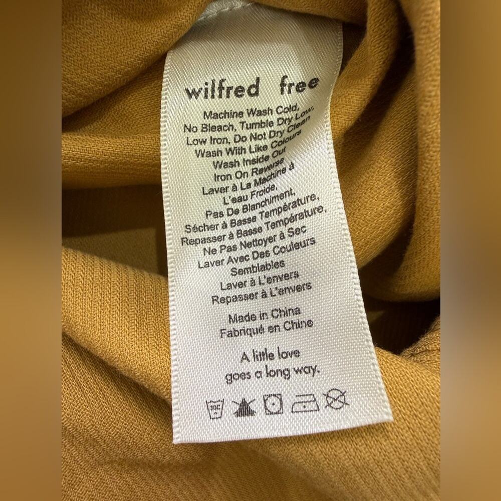 Aritzia Wilfred Free Corduroy Mini Skirt Size 2 Mustard Brown A-Line Side Zip - Picture 6 of 9